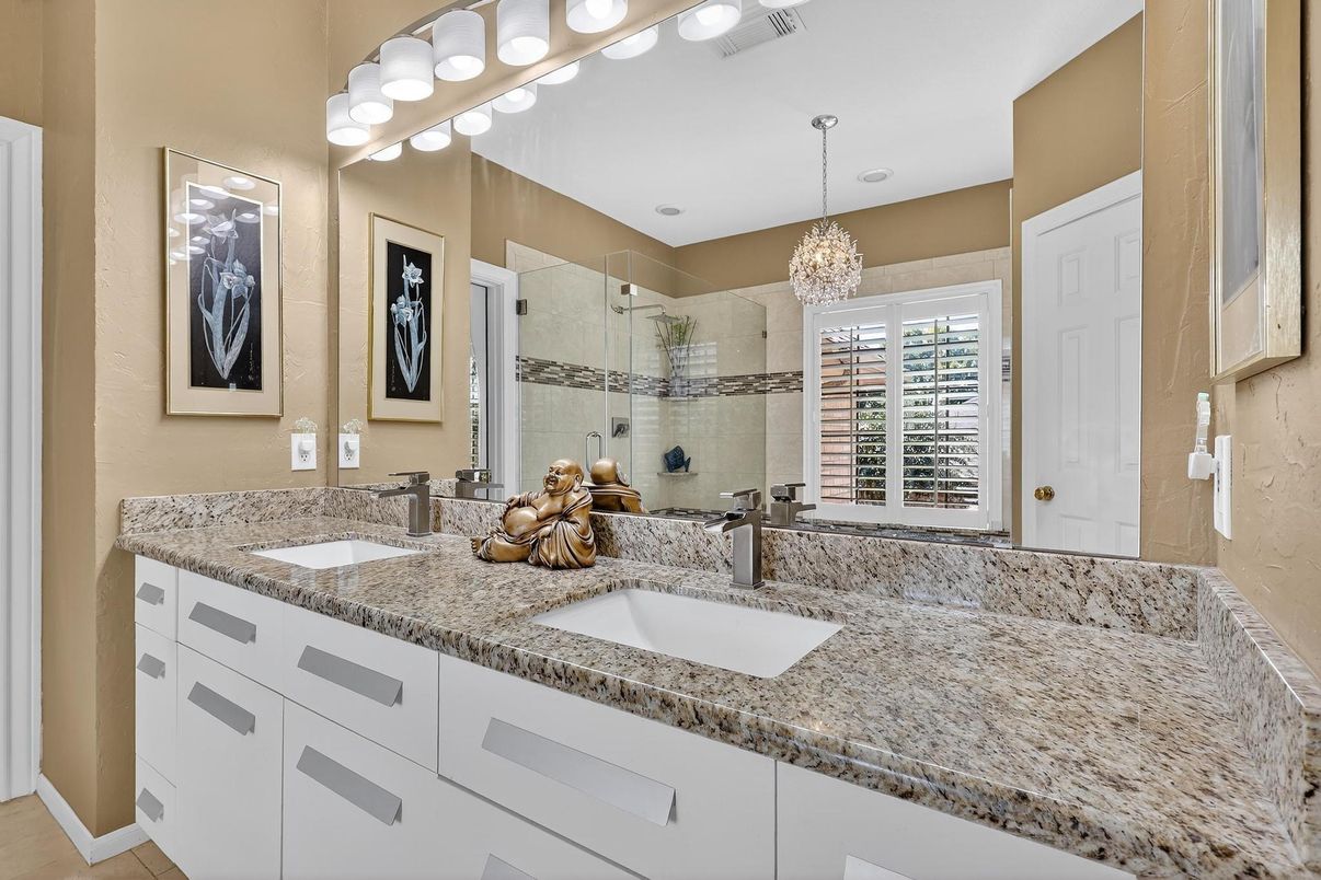 Bathroom, Dual Sink Vanities, Glass Shower, Interior