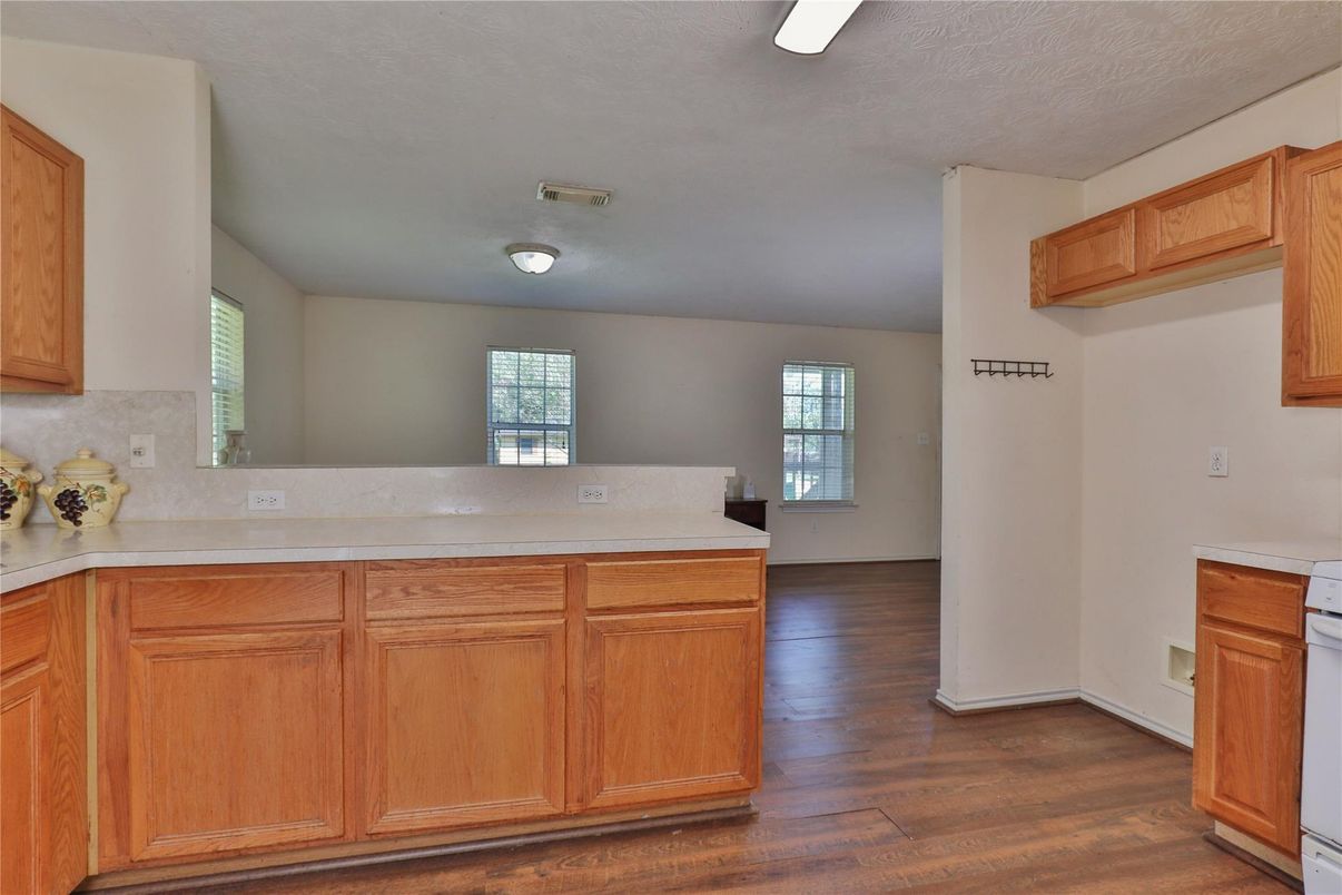 Interior, Kitchen, Wood Texture Flooring