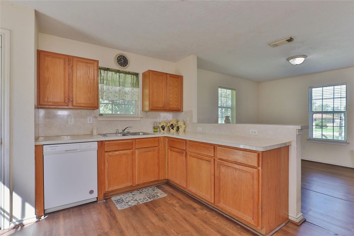 Interior, Kitchen, Wood Texture Flooring