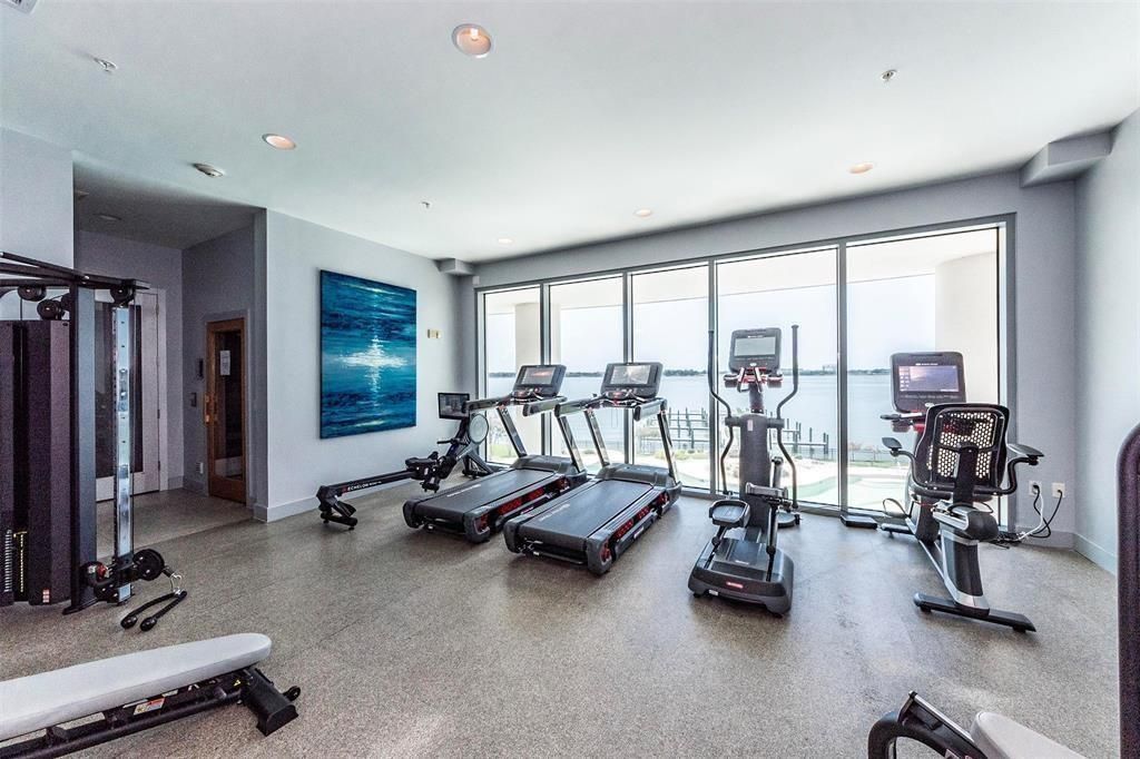 Fitness Equipment, Interior, Recessed Lighting