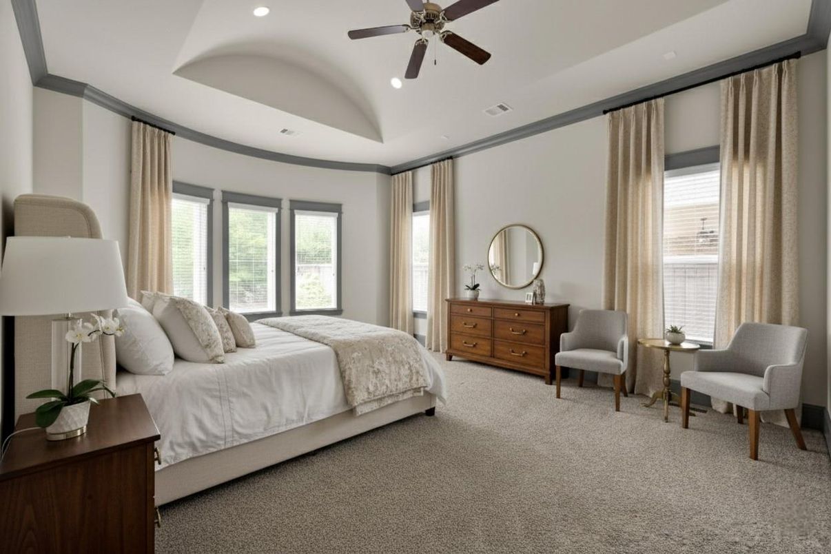 Bedroom, Interior, Recessed Lighting