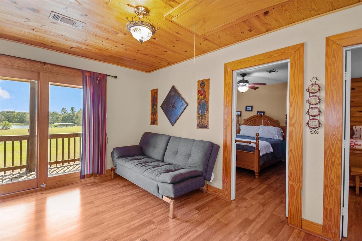 Bedroom, Interior, Wooden Ceilings, Wood Texture Flooring