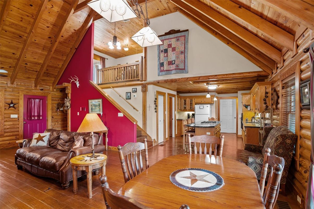 Dining room, Interior, Kitchen, Wooden Beams, Wooden Ceilings, Wood Texture Flooring, Wooden Walls