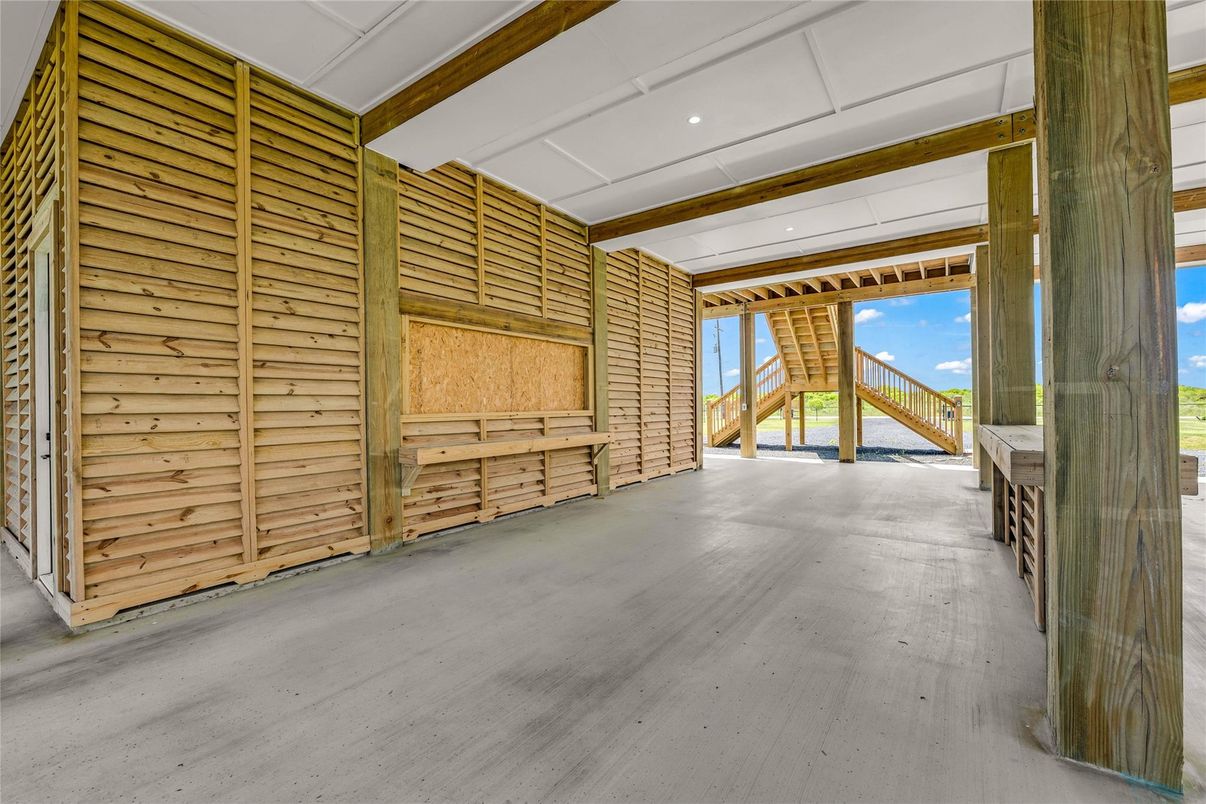 Interior, Recessed Lighting, Wooden Beams, Wooden Walls