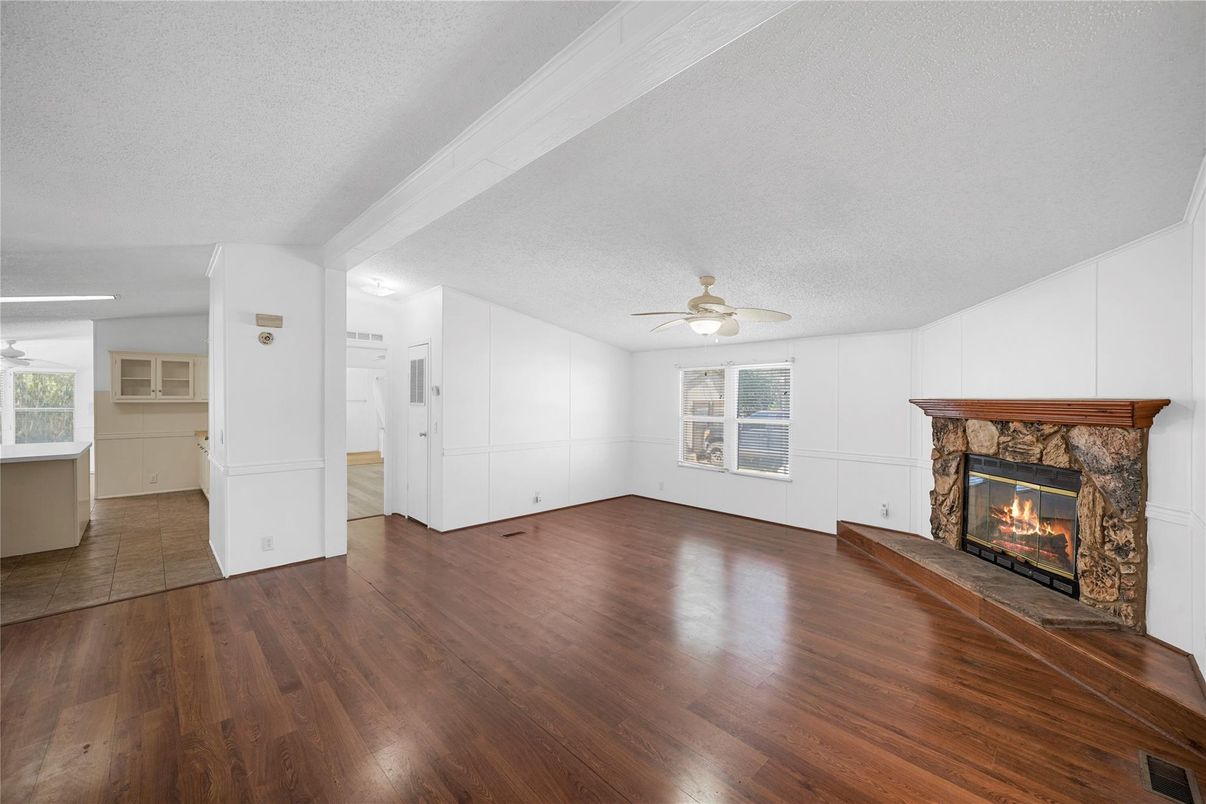 Empty room, Fireplace, Interior, Wood Texture Flooring