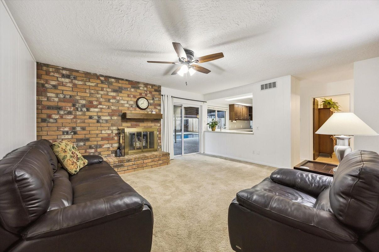 Fireplace, Interior, Living room, Stone Walls