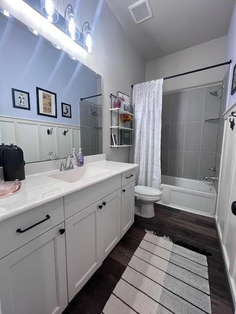 Bathroom, Glass Shower, Interior, Wood Texture Flooring