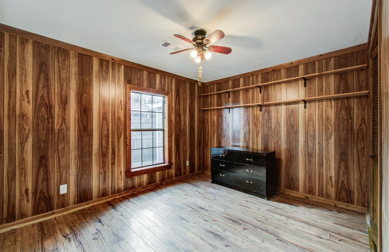 Empty room, Fireplace, Interior, Wood Texture Flooring, Wooden Walls