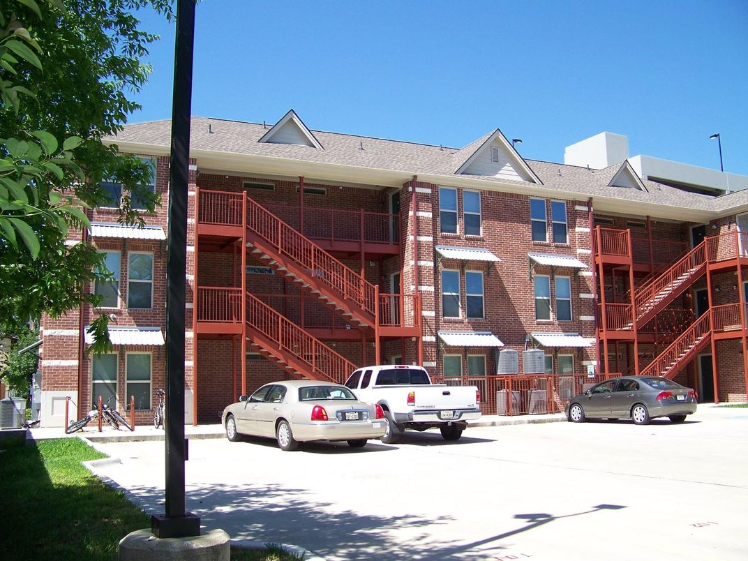 Exterior, Facade, Brick Facade, Condo Building