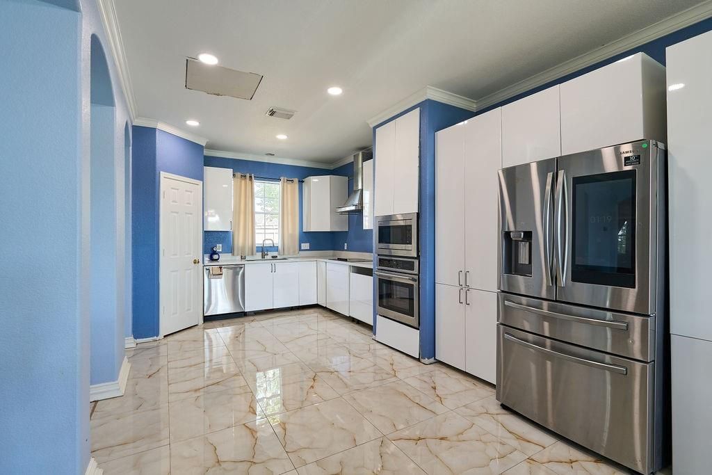 Interior, Kitchen, Recessed Lighting, Stainless Steel Appliances