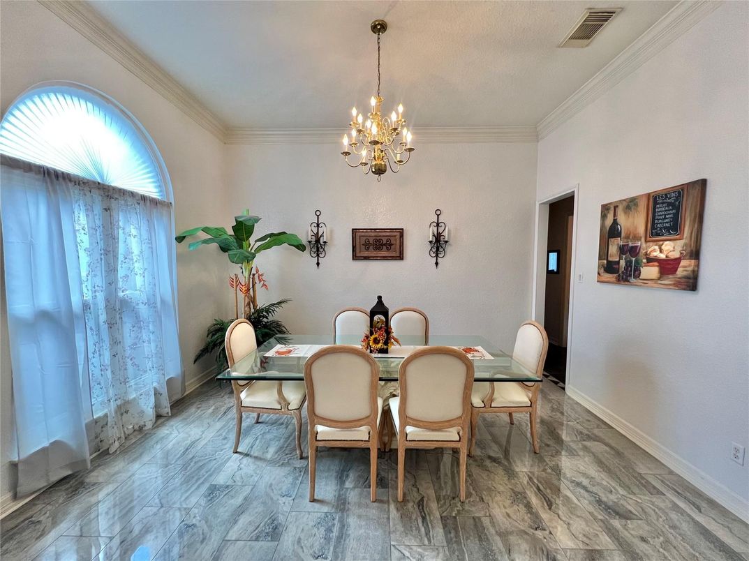 Chandelier, Dining room, Interior, Marble