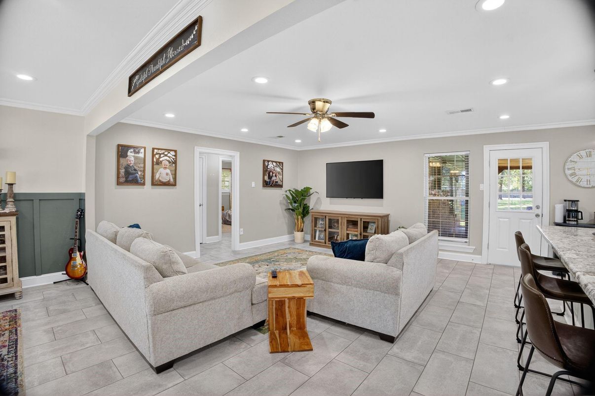 Interior, Living room, Recessed Lighting