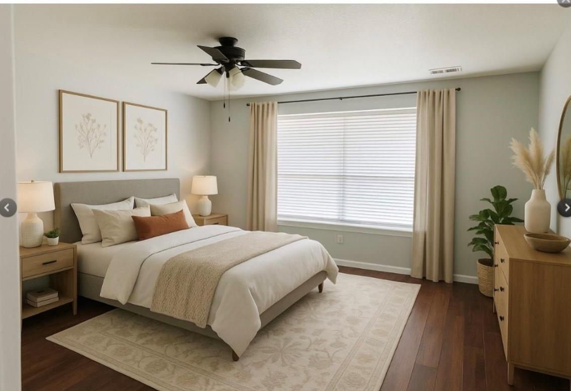 Bedroom, Interior, Wood Texture Flooring
