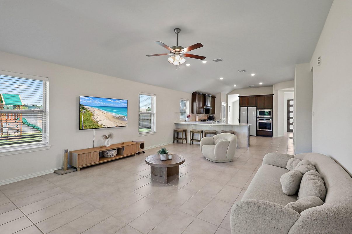Interior, Kitchen, Living room, Recessed Lighting, Stainless Steel Appliances