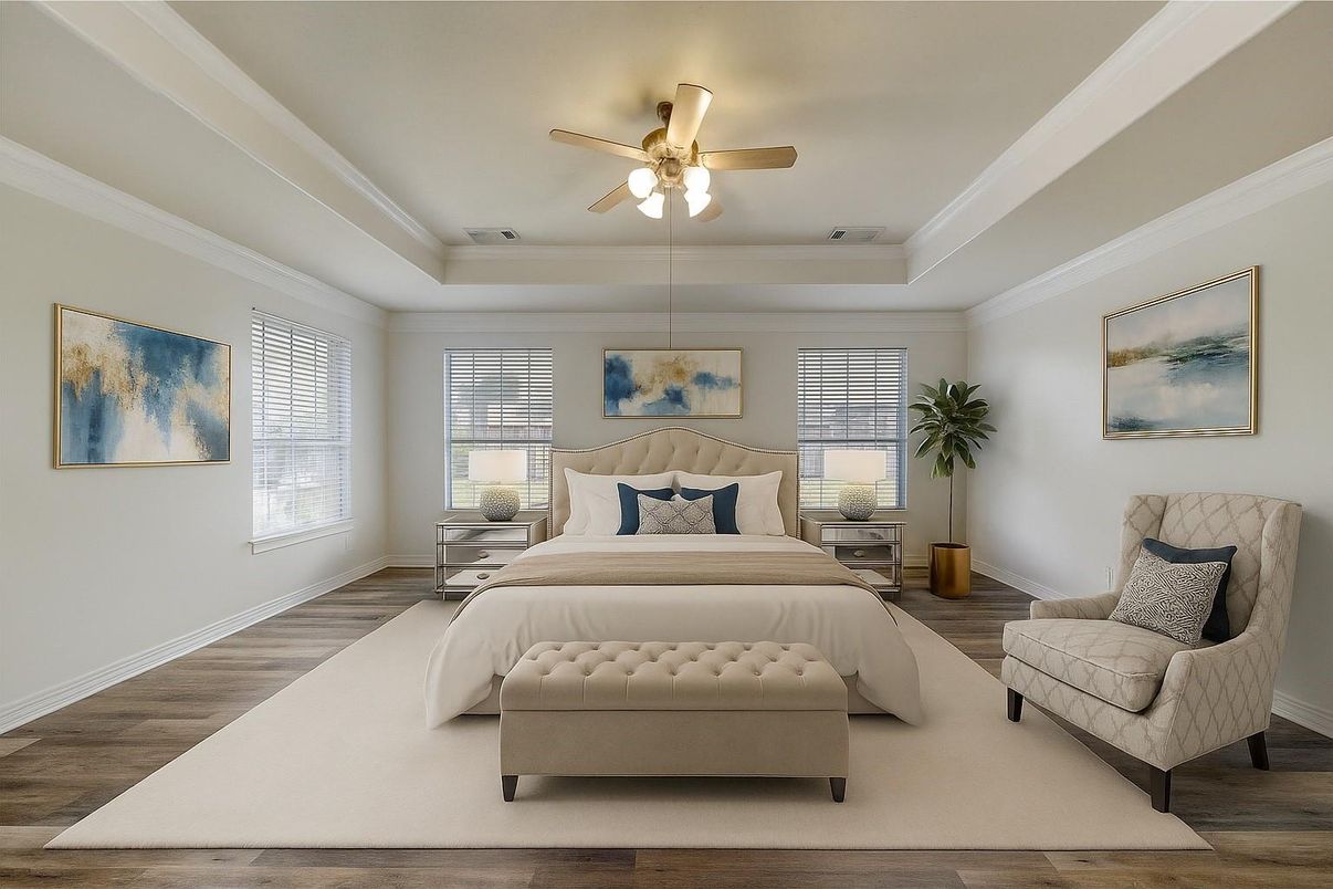 Bedroom, Interior, Wood Texture Flooring