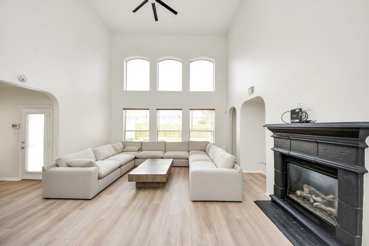 Fireplace, Interior, Living room, Wood Texture Flooring