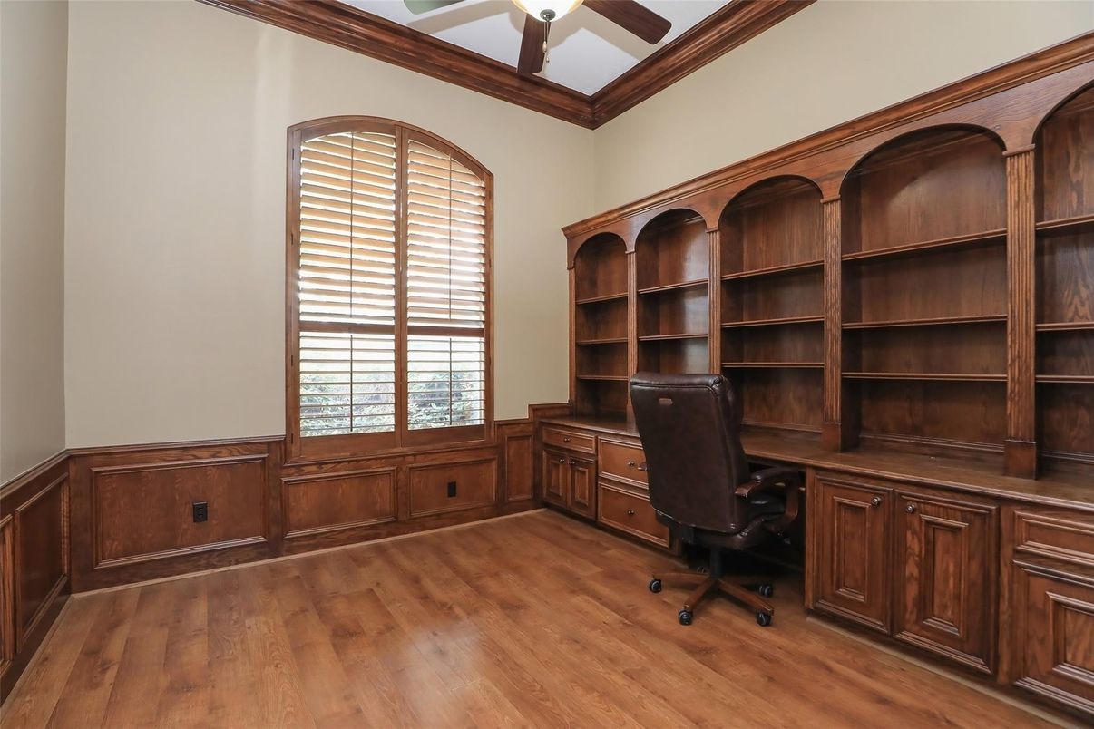 Home Office, Interior, Wood Texture Flooring