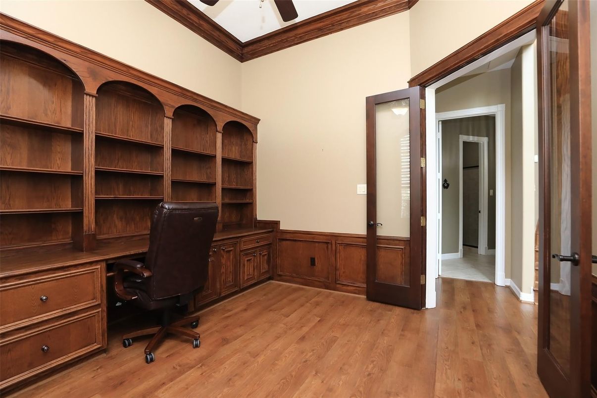 Home Office, Interior, Wood Texture Flooring