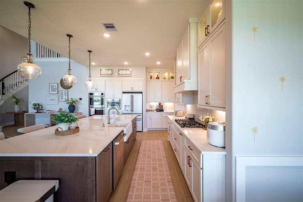 Interior, Kitchen, Pendant Lights, Recessed Lighting, Stainless Steel Appliances
