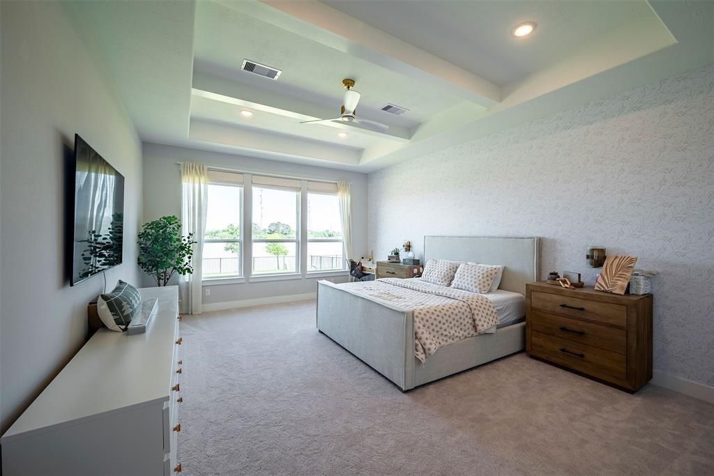 Bedroom, Interior, Recessed Lighting