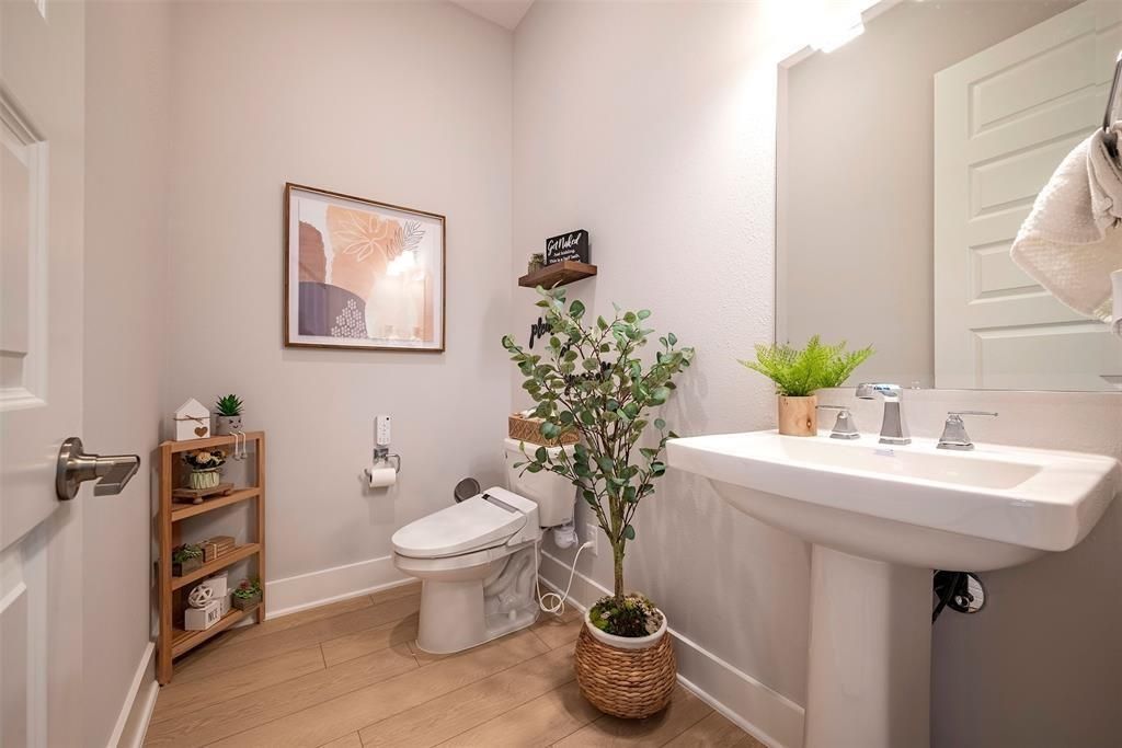 Bathroom, Interior, Wood Texture Flooring