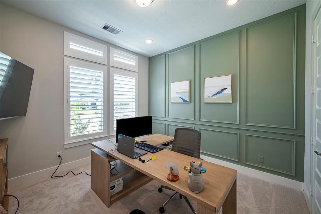 Home Office, Interior, Recessed Lighting