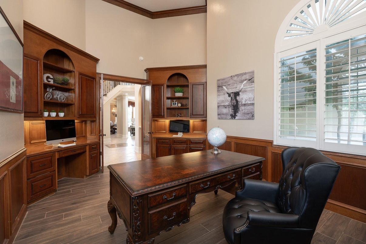 Home Office, Interior, Wood Texture Flooring