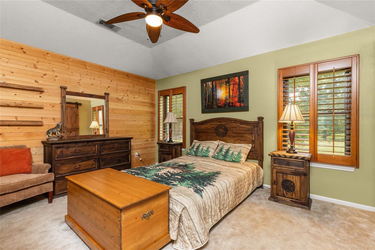 Bedroom, Interior, Wooden Walls
