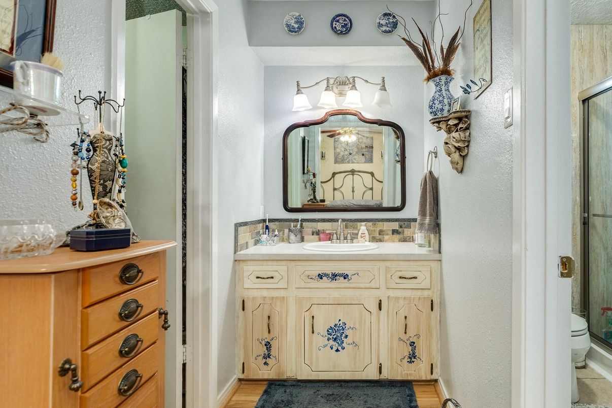 Bathroom, Interior, Wood Texture Flooring