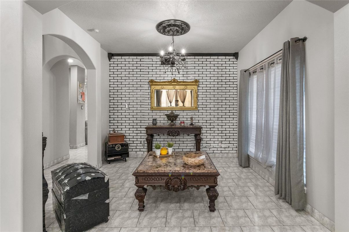 Chandelier, Interior, Stone Walls