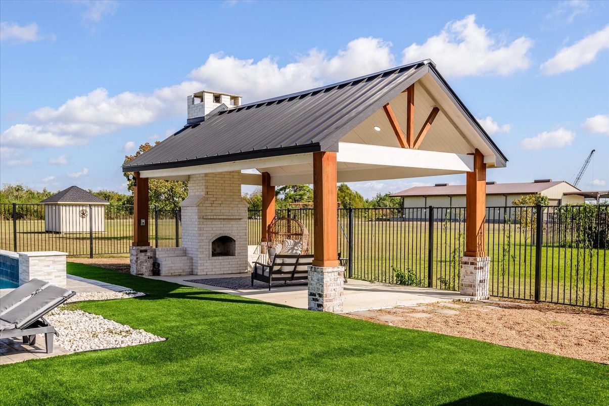 Backyard, Exterior, Fireplace