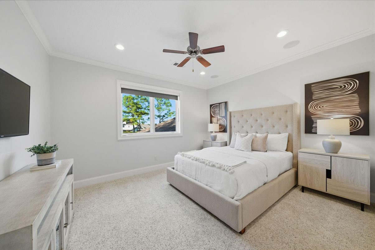 Bedroom, Interior, Recessed Lighting