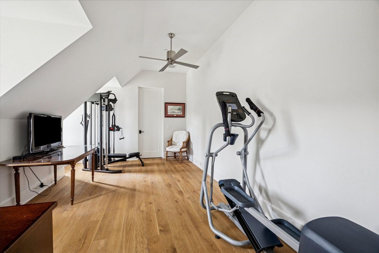 Fitness Equipment, Interior, Wood Texture Flooring