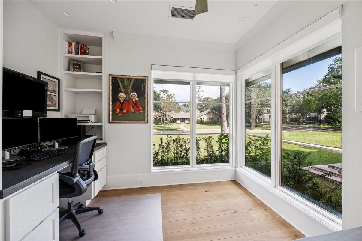 Home Office, Interior, Wood Texture Flooring