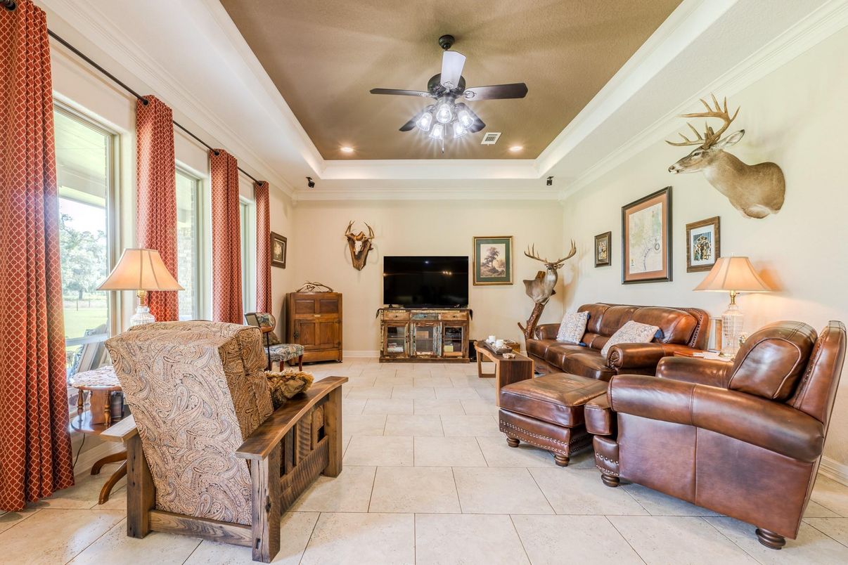 Interior, Living room, Recessed Lighting