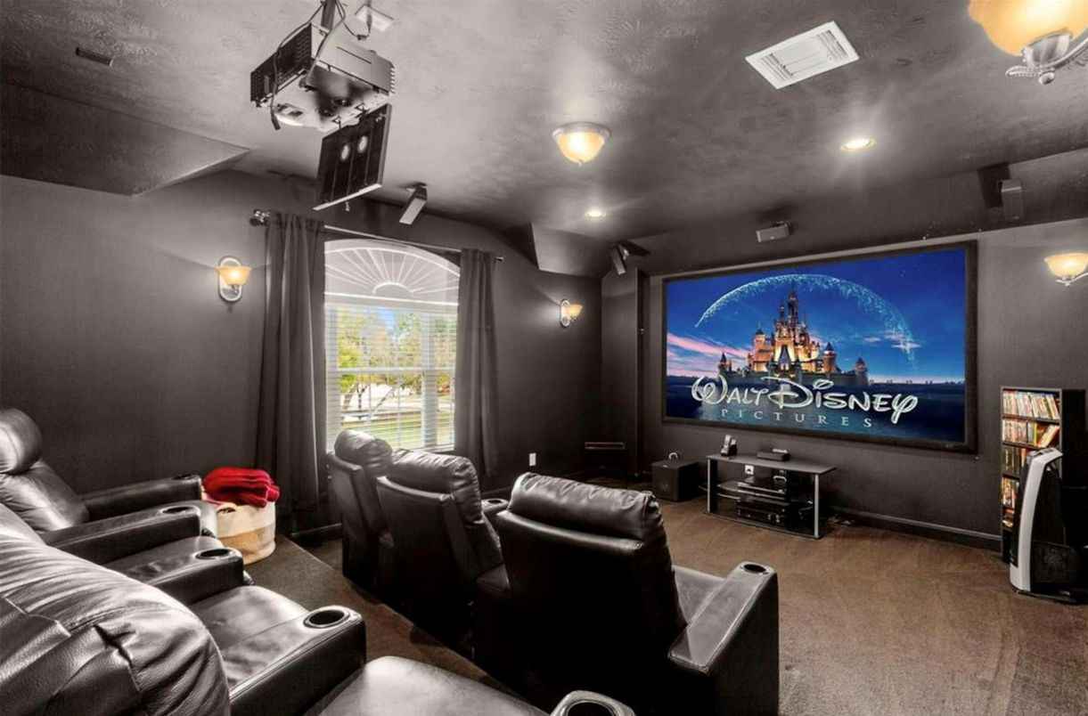 Home Theatre Room, Interior, Projection Screen, Recessed Lighting, Theatre Room