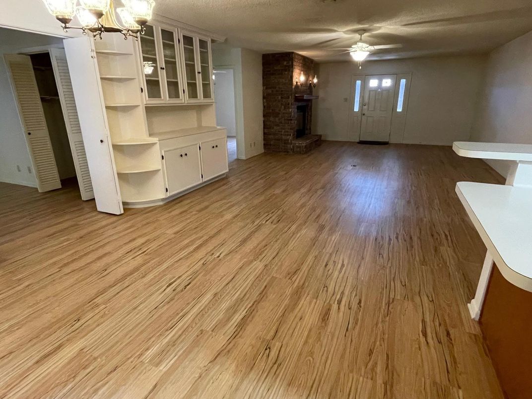 Fireplace, Interior, Stone Walls, Wood Texture Flooring