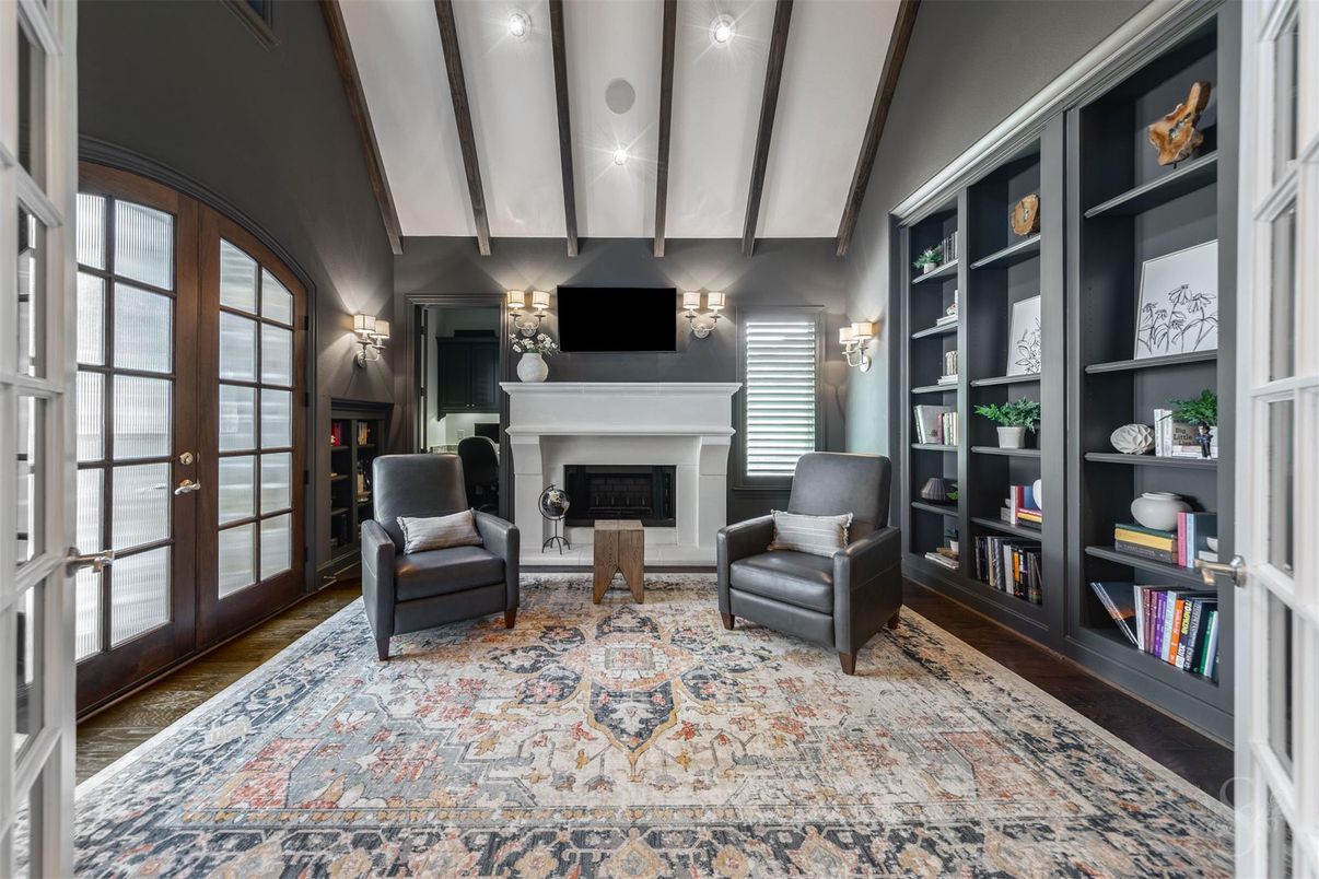 Fireplace, Interior, Wood Texture Flooring