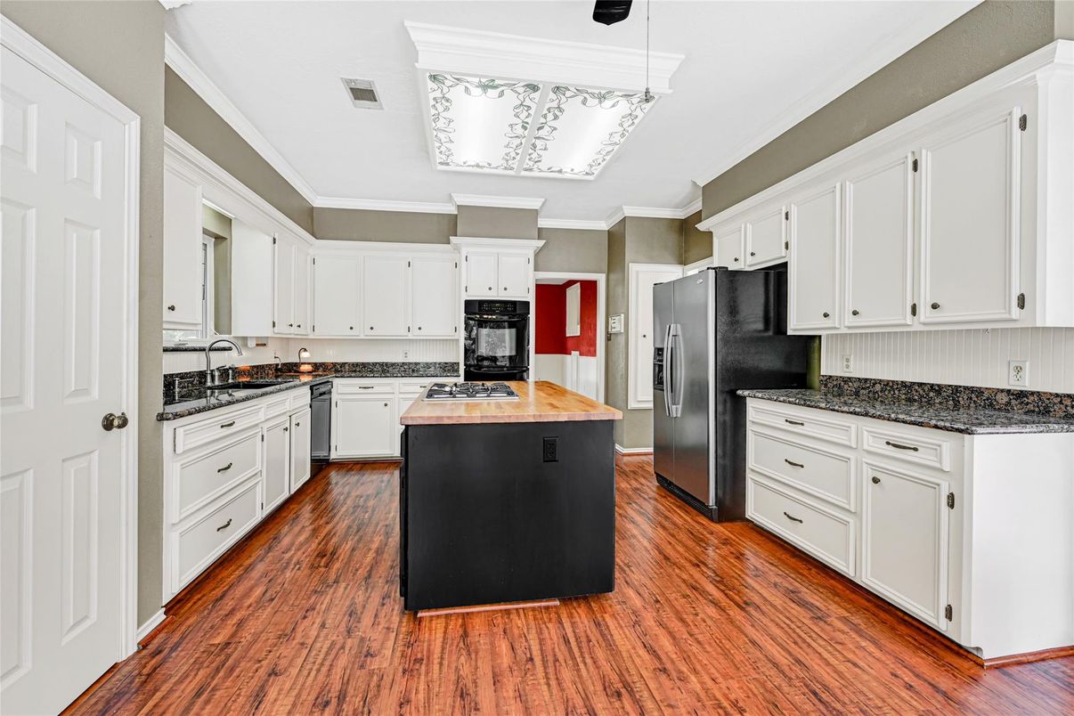 Interior, Kitchen, Wood Texture Flooring