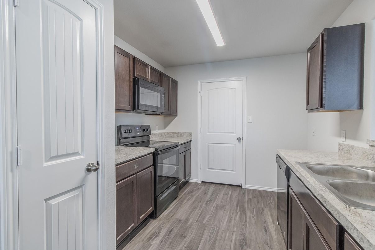 Interior, Kitchen, Wood Texture Flooring