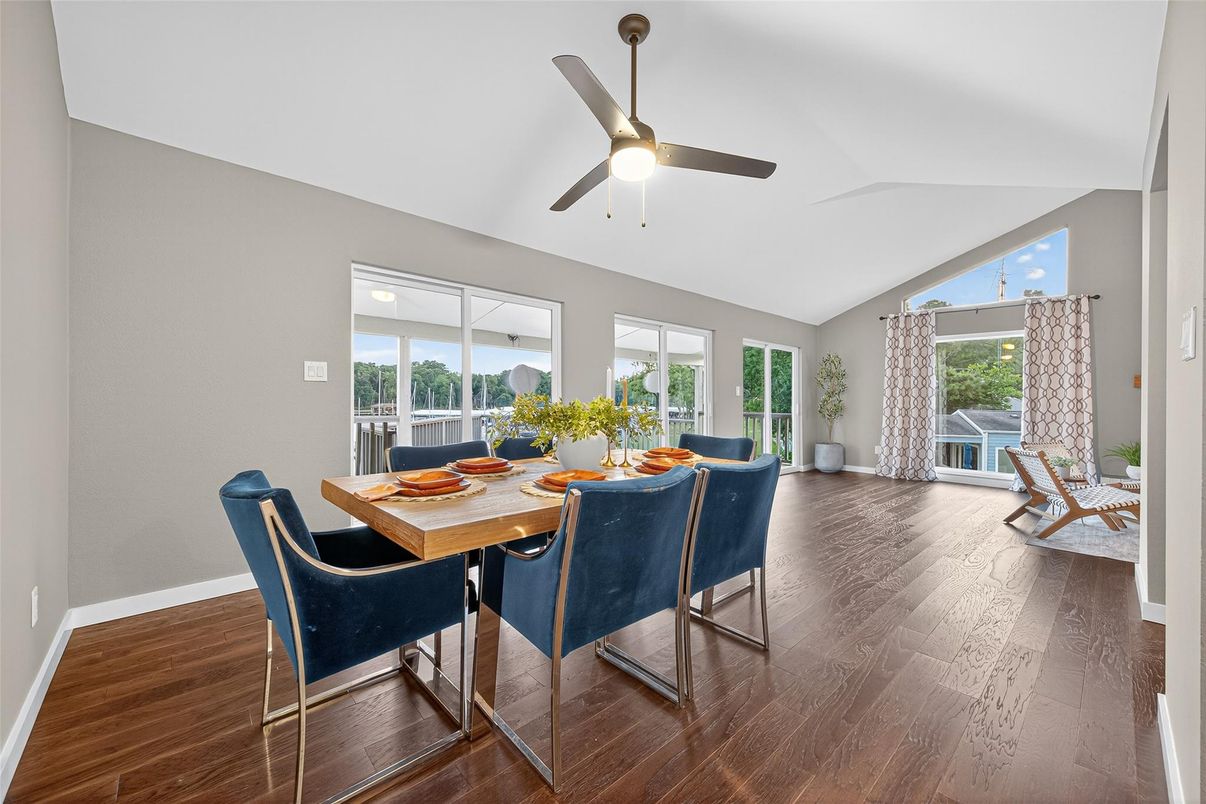 Dining room, Interior, Wood Texture Flooring