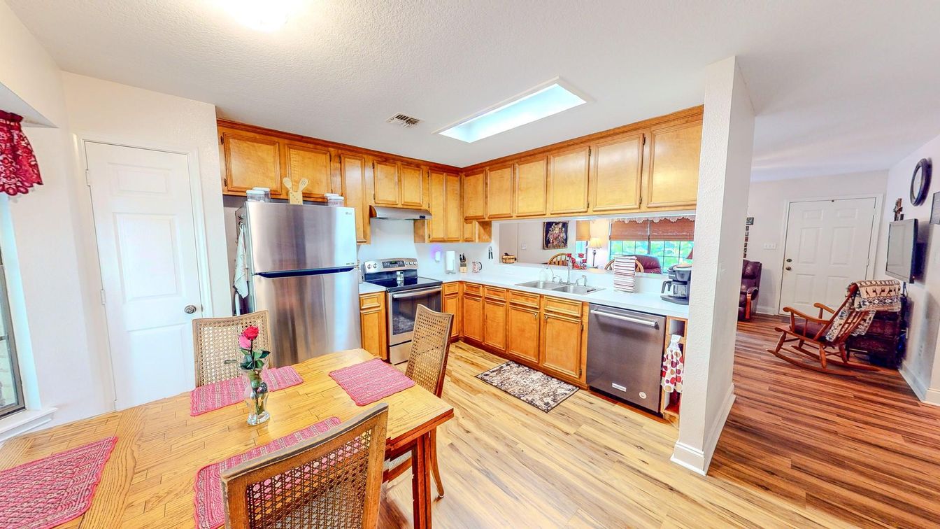 Interior, Kitchen, Wood Texture Flooring
