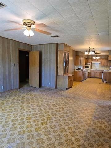 Chandelier, Empty room, Interior, Kitchen