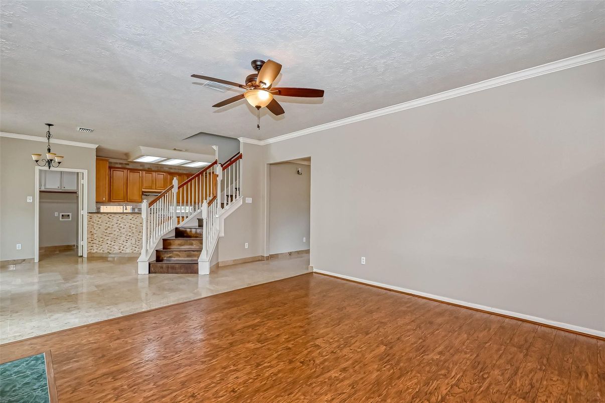 Empty room, Interior, Kitchen, Wood Texture Flooring