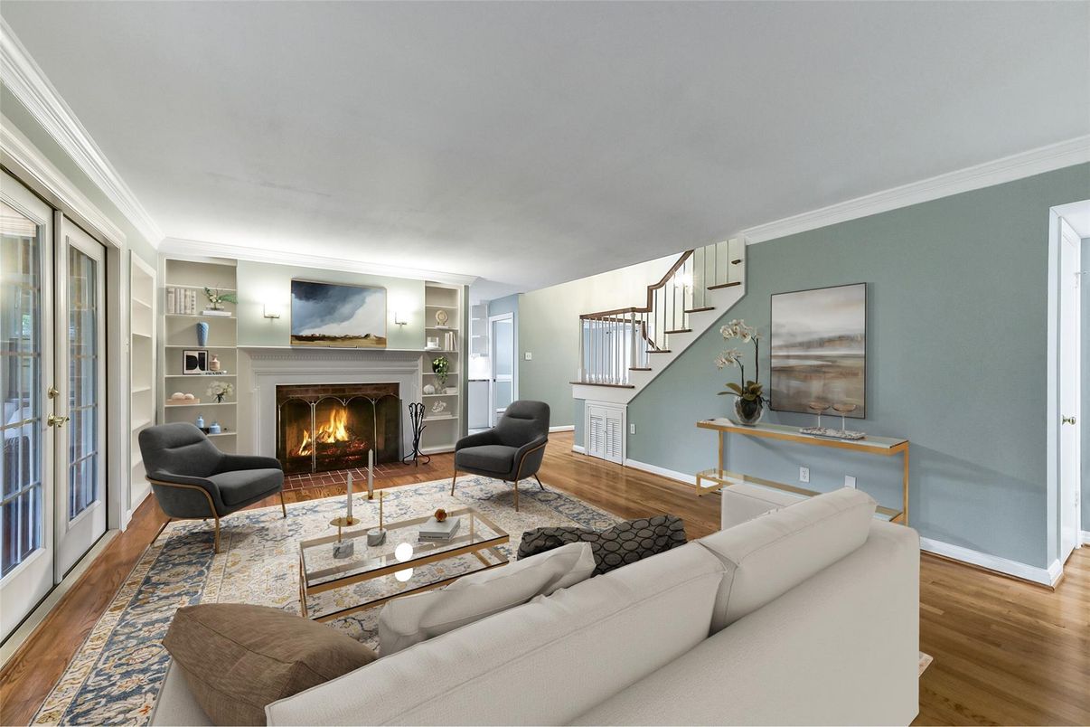 Fireplace, Interior, Living room, Wood Texture Flooring