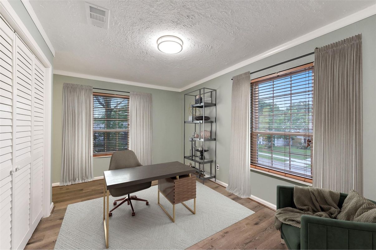 Home Office, Interior, Wood Texture Flooring