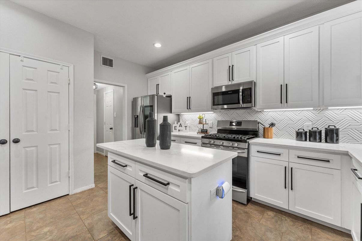 Interior, Kitchen, Recessed Lighting, Stainless Steel Appliances