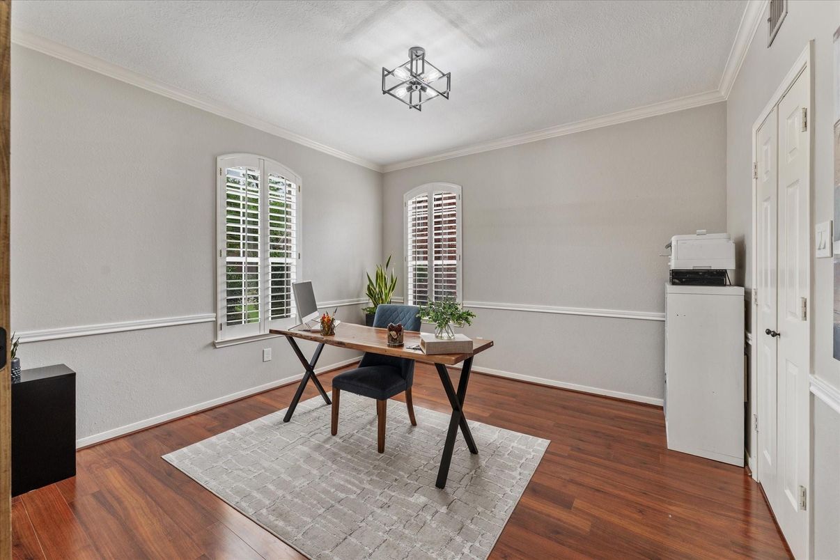 Home Office, Interior, Wood Texture Flooring