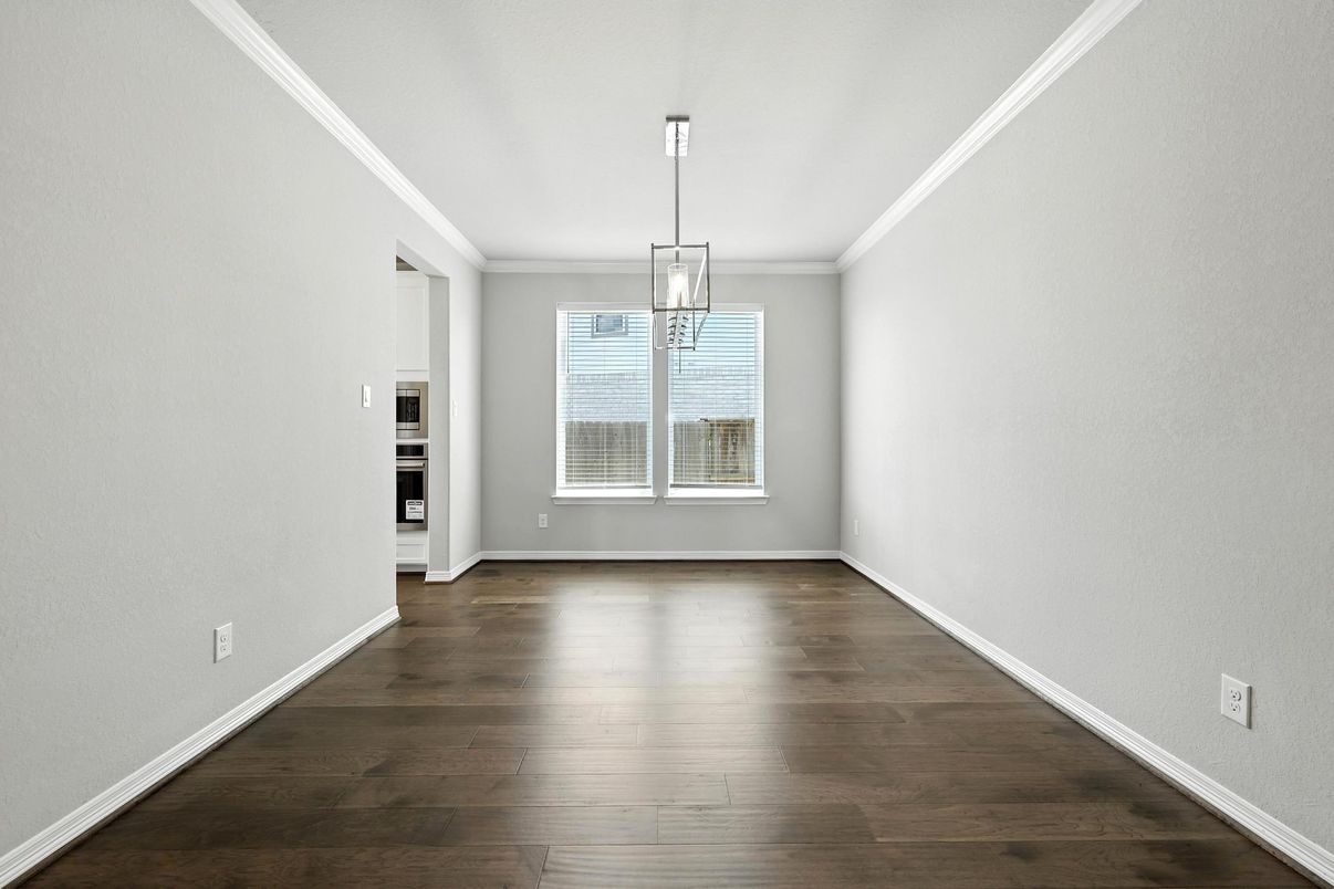 Chandelier, Empty room, Interior, Pendant Lights, Wood Texture Flooring