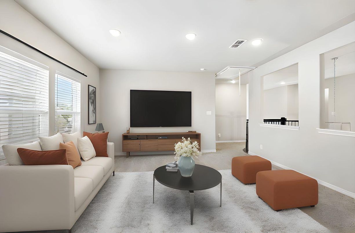 Interior, Living room, Recessed Lighting